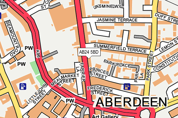 AB24 5BD map - OS OpenMap – Local (Ordnance Survey)