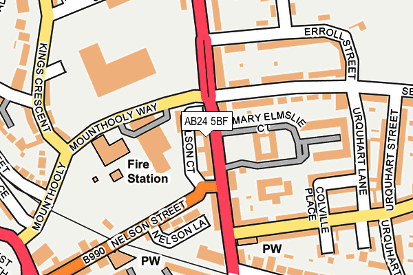 AB24 5BF map - OS OpenMap – Local (Ordnance Survey)