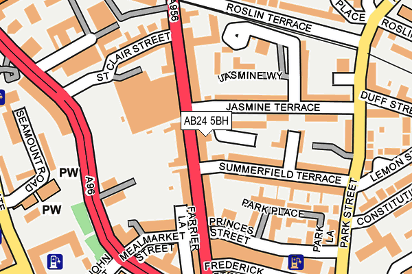 AB24 5BH map - OS OpenMap – Local (Ordnance Survey)