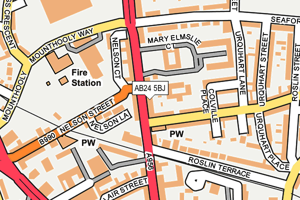 AB24 5BJ map - OS OpenMap – Local (Ordnance Survey)