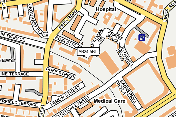 AB24 5BL map - OS OpenMap – Local (Ordnance Survey)