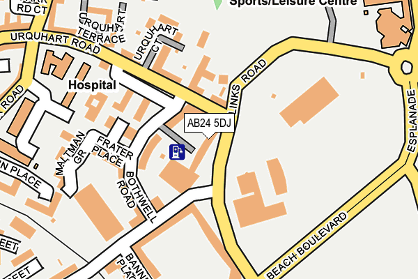 AB24 5DJ map - OS OpenMap – Local (Ordnance Survey)