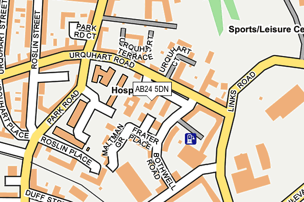 AB24 5DN map - OS OpenMap – Local (Ordnance Survey)