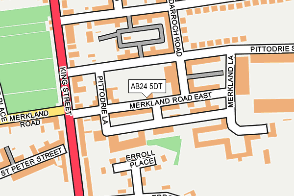 AB24 5DT map - OS OpenMap – Local (Ordnance Survey)