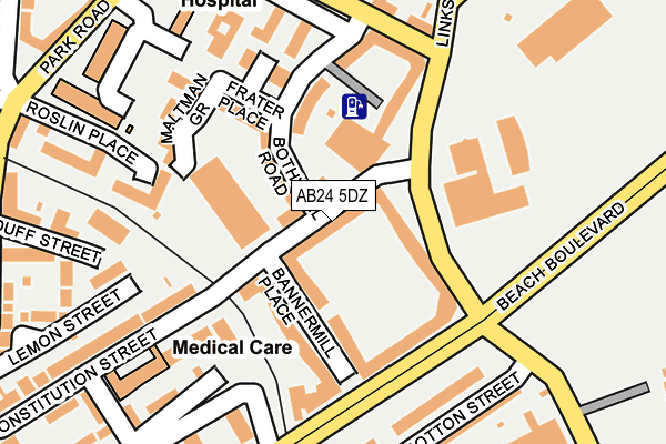 AB24 5DZ map - OS OpenMap – Local (Ordnance Survey)