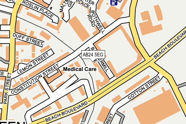 AB24 5EG map - OS OpenMap – Local (Ordnance Survey)