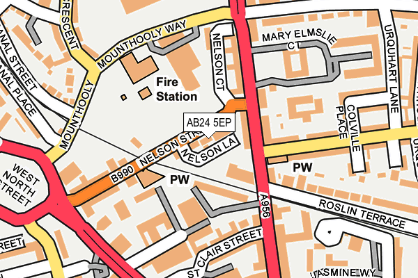 AB24 5EP map - OS OpenMap – Local (Ordnance Survey)