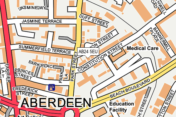 AB24 5EU map - OS OpenMap – Local (Ordnance Survey)