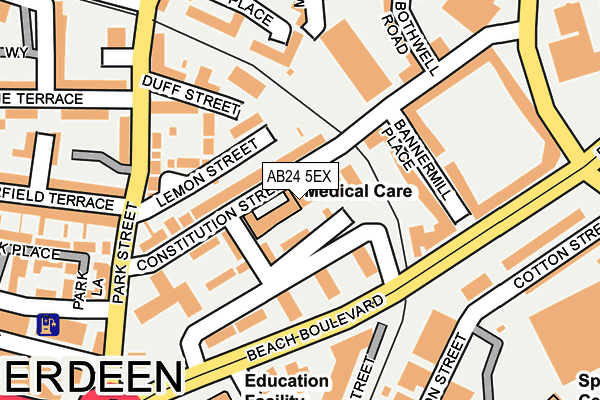 AB24 5EX map - OS OpenMap – Local (Ordnance Survey)