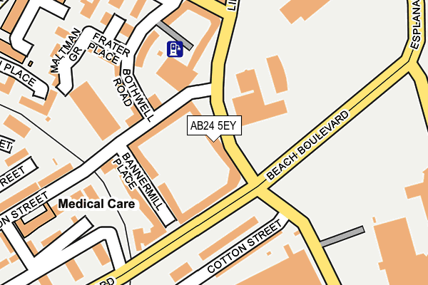 AB24 5EY map - OS OpenMap – Local (Ordnance Survey)