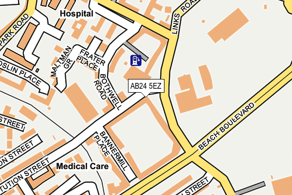 AB24 5EZ map - OS OpenMap – Local (Ordnance Survey)
