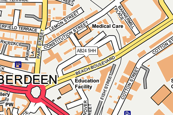 AB24 5HH map - OS OpenMap – Local (Ordnance Survey)