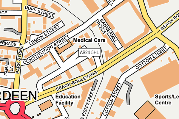 AB24 5HL map - OS OpenMap – Local (Ordnance Survey)