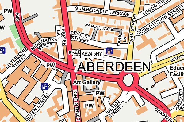 AB24 5HY map - OS OpenMap – Local (Ordnance Survey)