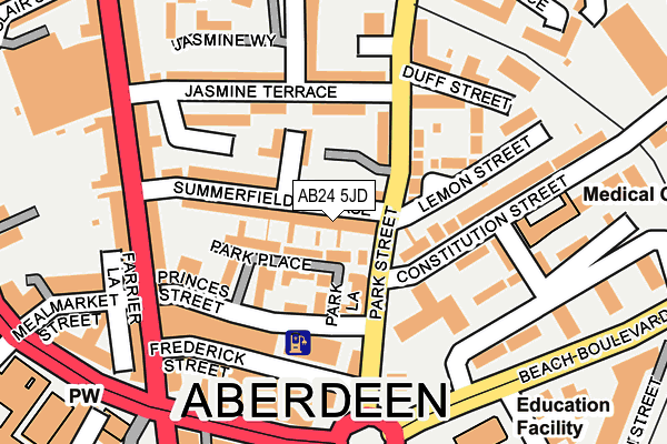 AB24 5JD map - OS OpenMap – Local (Ordnance Survey)