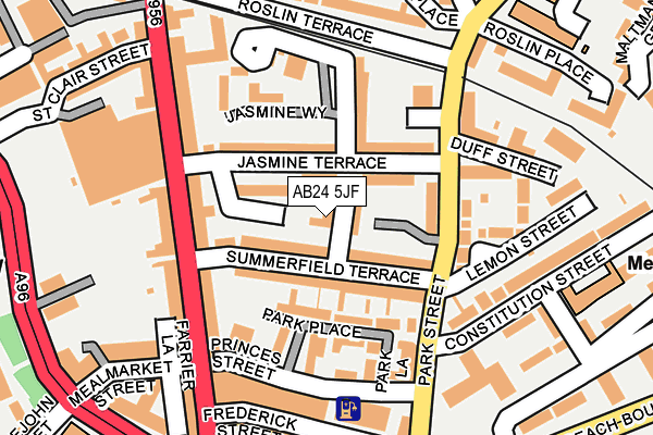 AB24 5JF map - OS OpenMap – Local (Ordnance Survey)