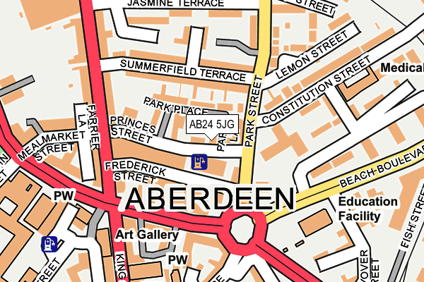 AB24 5JG map - OS OpenMap – Local (Ordnance Survey)
