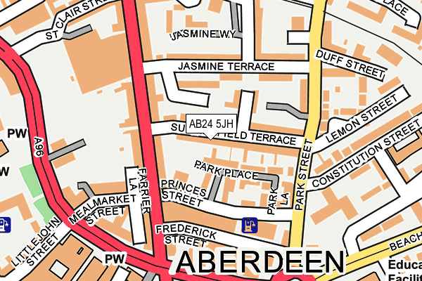 AB24 5JH map - OS OpenMap – Local (Ordnance Survey)