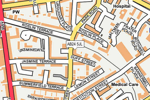 AB24 5JL map - OS OpenMap – Local (Ordnance Survey)
