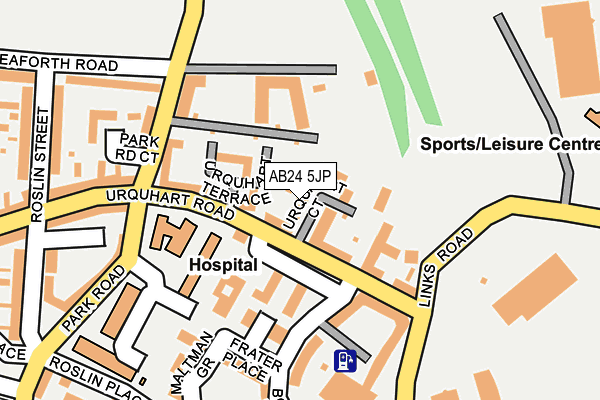 AB24 5JP map - OS OpenMap – Local (Ordnance Survey)
