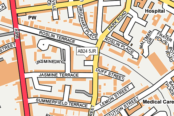 AB24 5JR map - OS OpenMap – Local (Ordnance Survey)