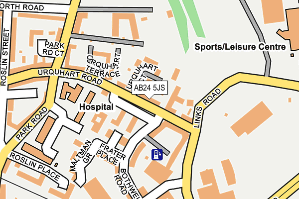 AB24 5JS map - OS OpenMap – Local (Ordnance Survey)