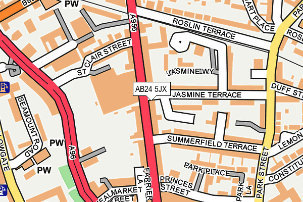 AB24 5JX map - OS OpenMap – Local (Ordnance Survey)