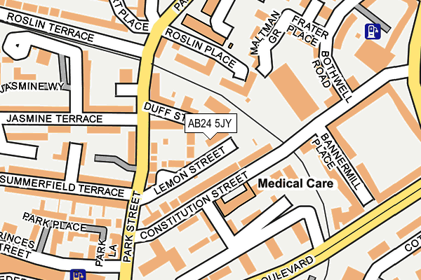 AB24 5JY map - OS OpenMap – Local (Ordnance Survey)
