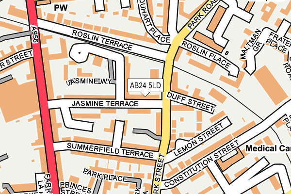 AB24 5LD map - OS OpenMap – Local (Ordnance Survey)