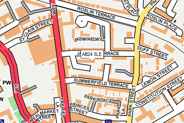 AB24 5LE map - OS OpenMap – Local (Ordnance Survey)