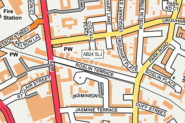 AB24 5LJ map - OS OpenMap – Local (Ordnance Survey)