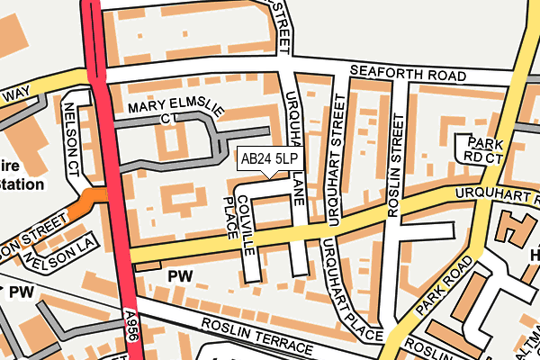 AB24 5LP map - OS OpenMap – Local (Ordnance Survey)