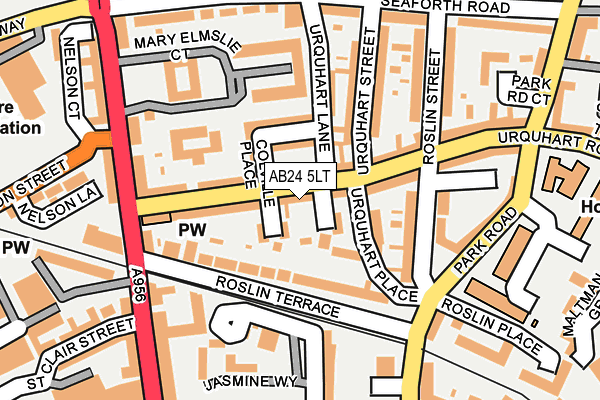 AB24 5LT map - OS OpenMap – Local (Ordnance Survey)