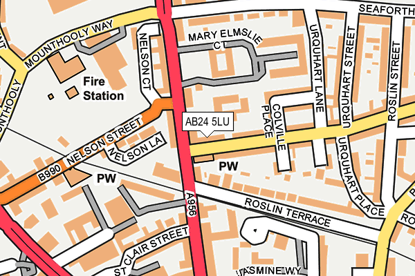 AB24 5LU map - OS OpenMap – Local (Ordnance Survey)