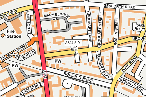 AB24 5LY map - OS OpenMap – Local (Ordnance Survey)