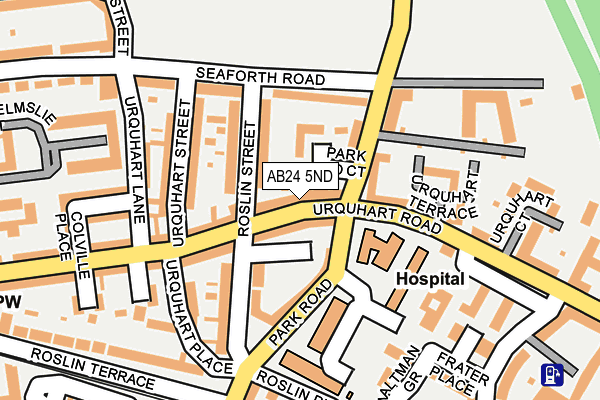 AB24 5ND map - OS OpenMap – Local (Ordnance Survey)