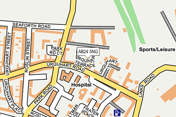 AB24 5NG map - OS OpenMap – Local (Ordnance Survey)