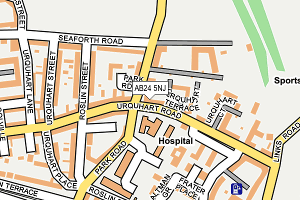 AB24 5NJ map - OS OpenMap – Local (Ordnance Survey)