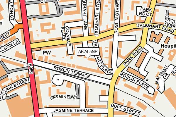 AB24 5NP map - OS OpenMap – Local (Ordnance Survey)