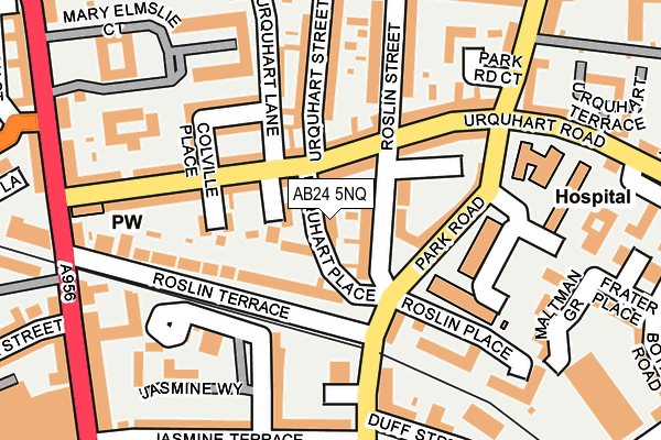 AB24 5NQ map - OS OpenMap – Local (Ordnance Survey)