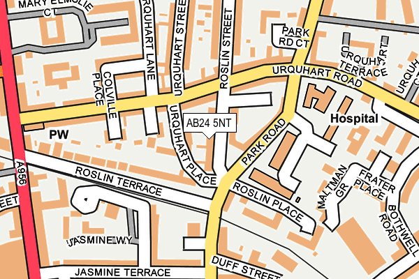 AB24 5NT map - OS OpenMap – Local (Ordnance Survey)