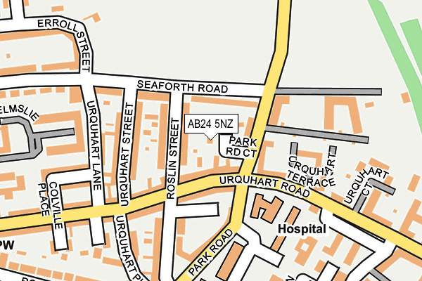 AB24 5NZ map - OS OpenMap – Local (Ordnance Survey)