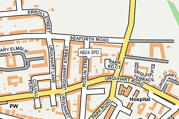 AB24 5PD map - OS OpenMap – Local (Ordnance Survey)