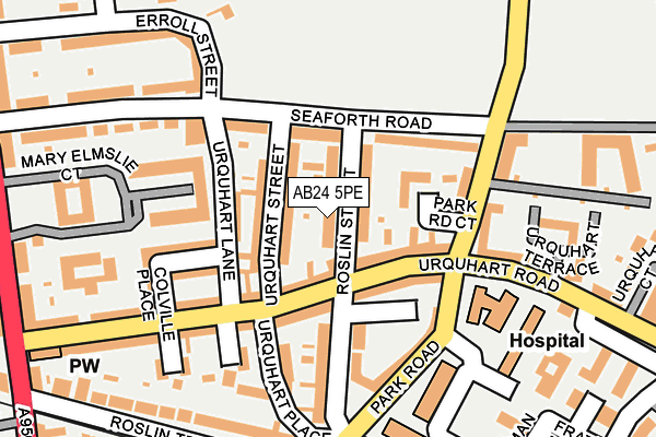 AB24 5PE map - OS OpenMap – Local (Ordnance Survey)