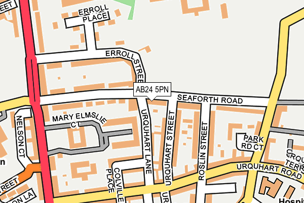 AB24 5PN map - OS OpenMap – Local (Ordnance Survey)