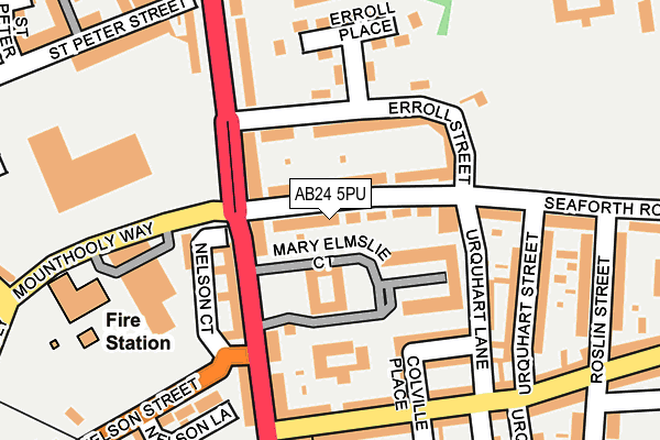 AB24 5PU map - OS OpenMap – Local (Ordnance Survey)