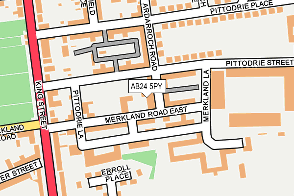 AB24 5PY map - OS OpenMap – Local (Ordnance Survey)