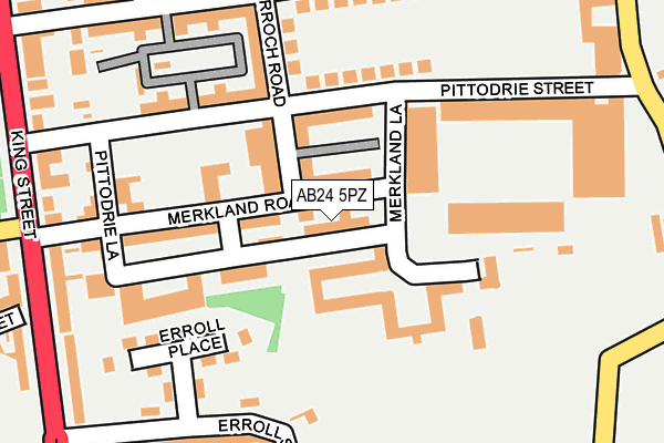 AB24 5PZ map - OS OpenMap – Local (Ordnance Survey)