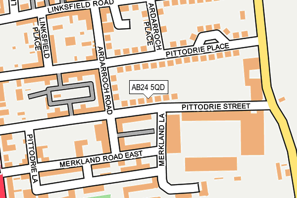 AB24 5QD map - OS OpenMap – Local (Ordnance Survey)