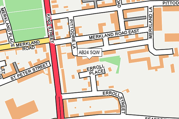 AB24 5QW map - OS OpenMap – Local (Ordnance Survey)